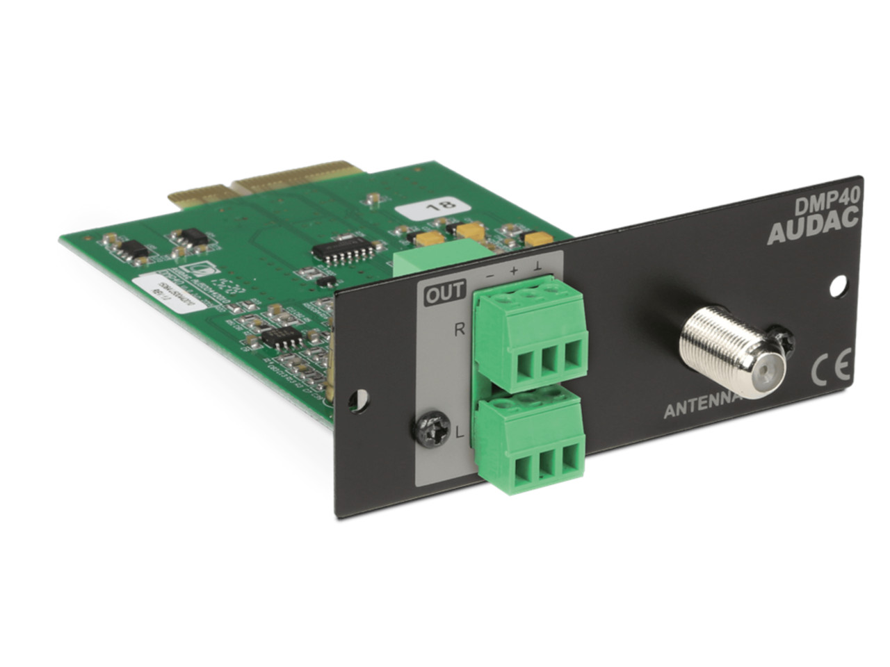 ECU, Antennen-Schnittstelle, grüne Anschlussklemmen, DMP40 AUDAC, Platine