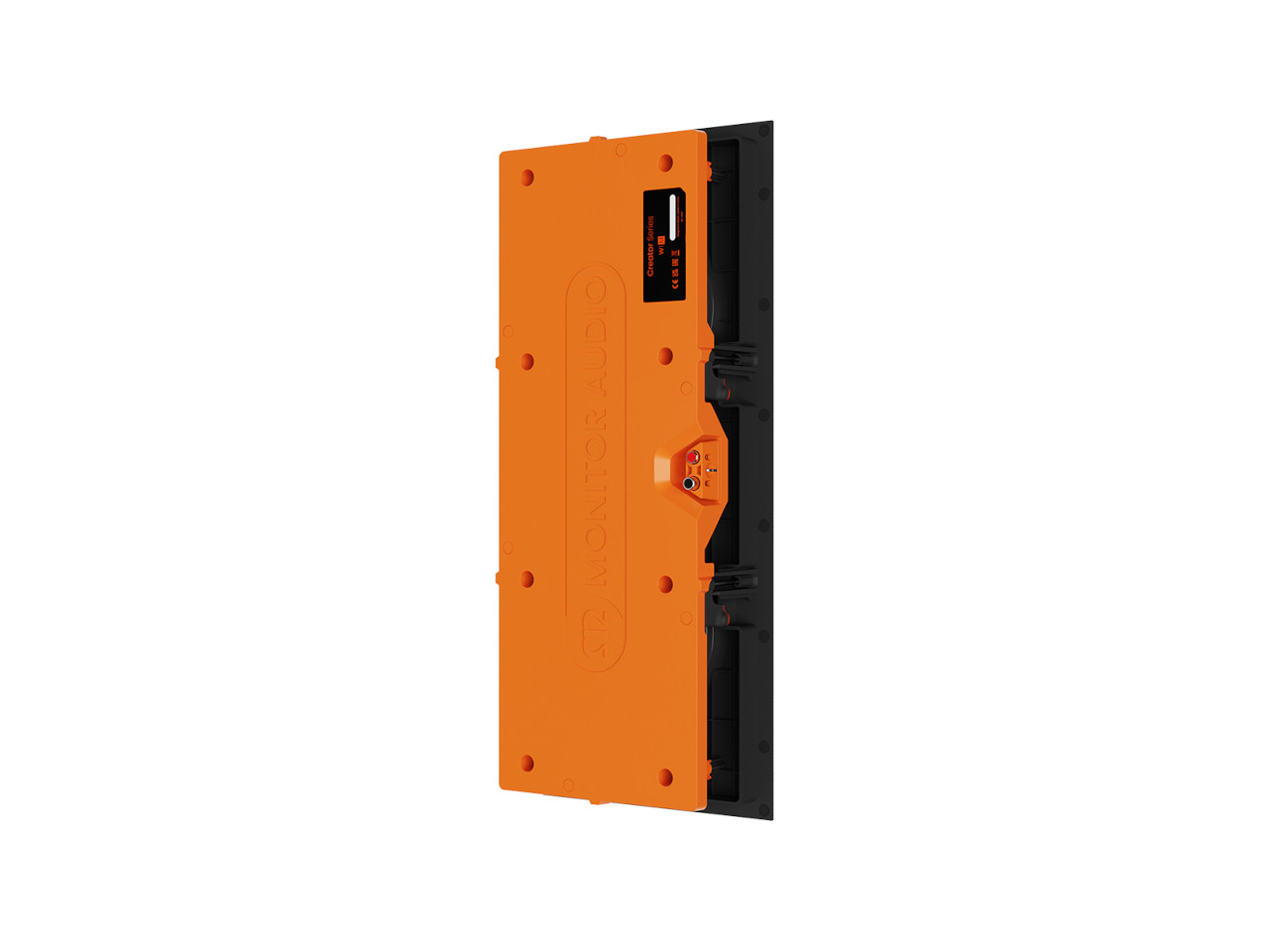 orange Panel, elektronisches Bauteil, Rückseite Leiterplatte, modulares Gehäuse, industrieller Teil
