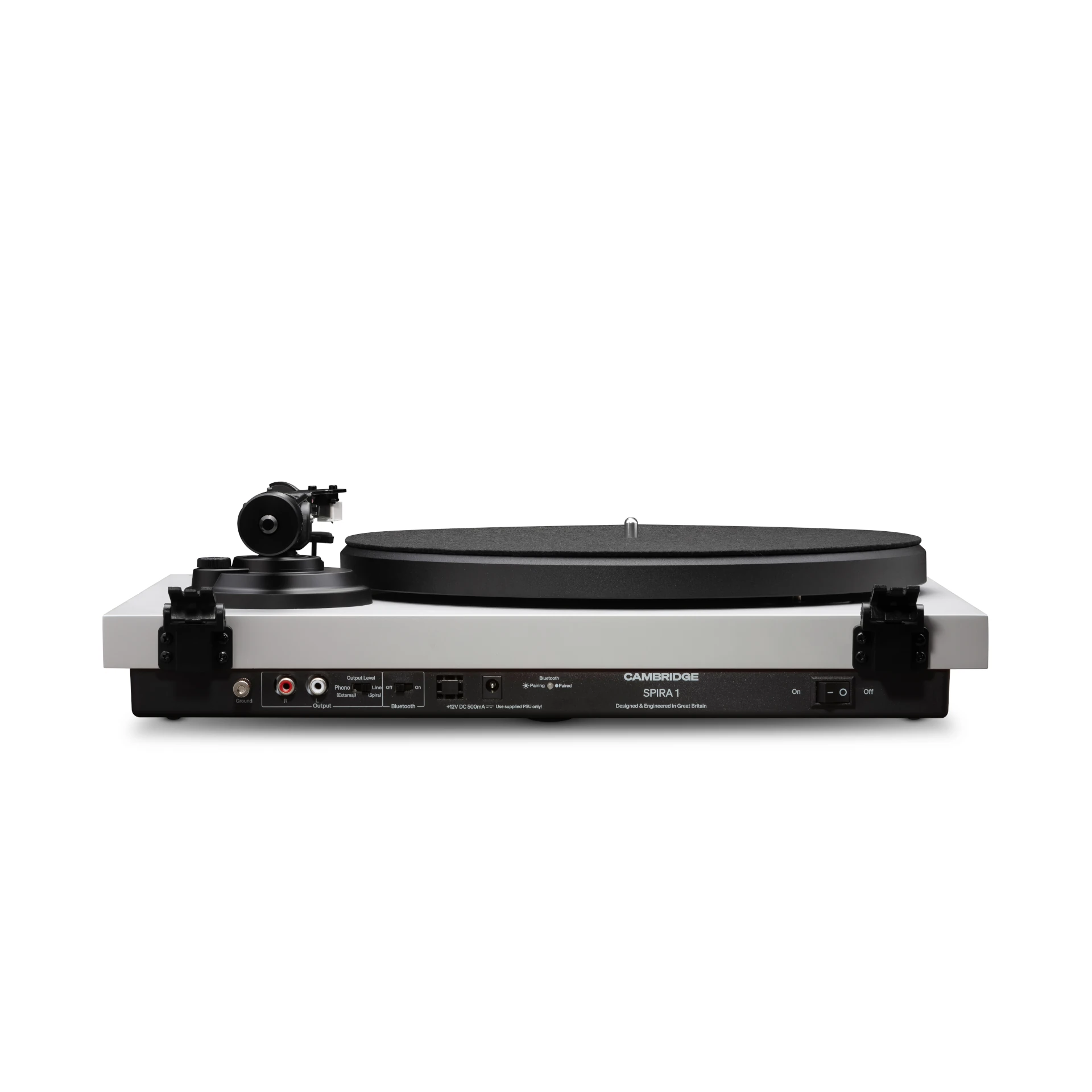 Plattenspieler, Bluetooth, Phono-Vorverstärker, schwarz-silber, Riemenantrieb