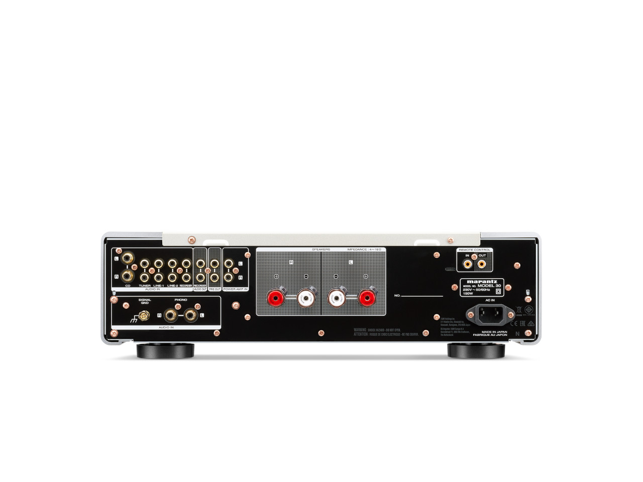 Rückseite Panel, Verstärker, Audioanschlüsse, RCA-Buchsen, Metallgehäuse