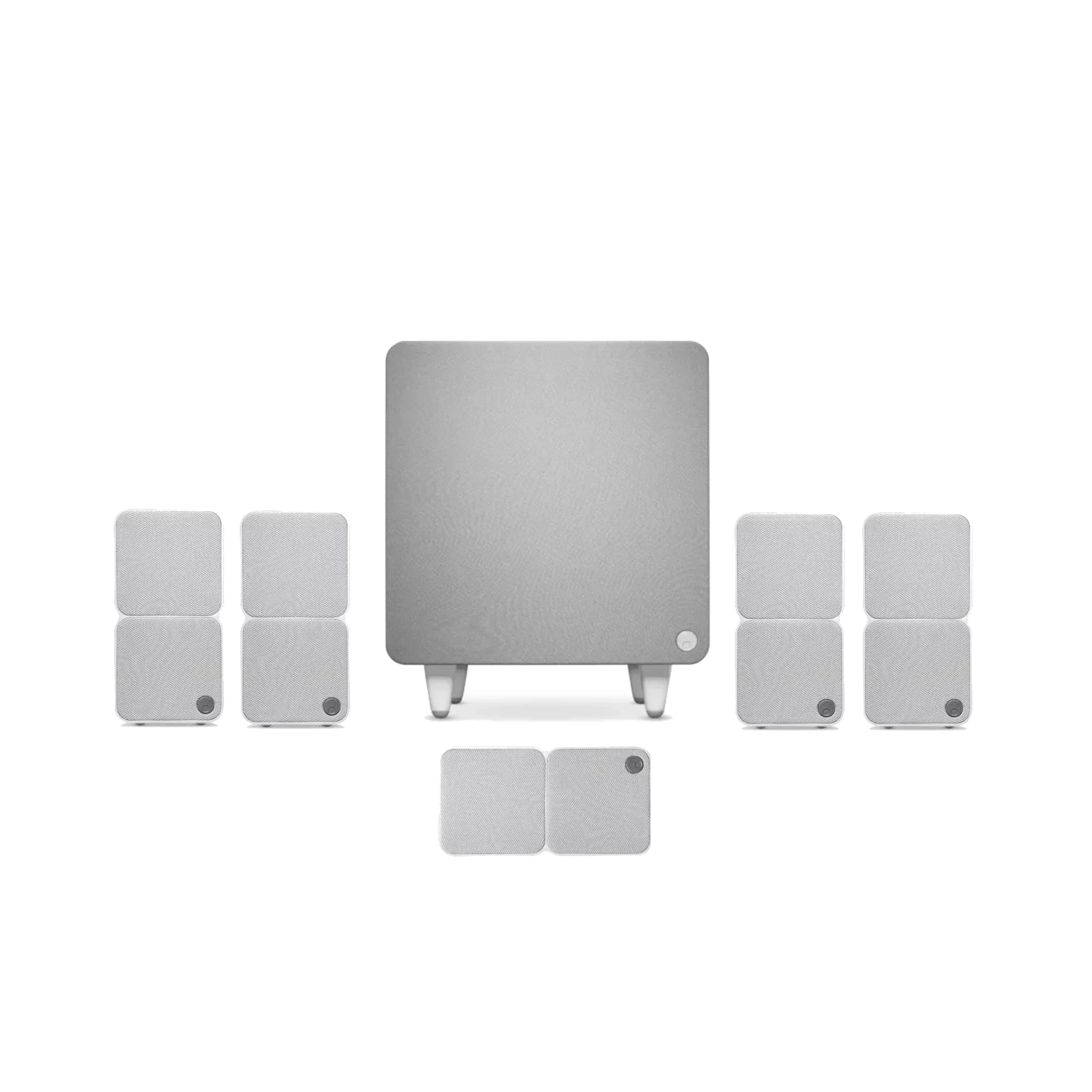 Surround-Soundsystem, Lautsprecherset, Subwoofer, weiß, 7.1-Kanal