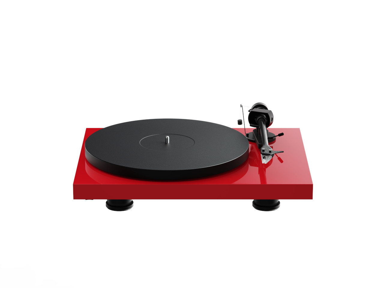 Turntable, Schallplattenspieler, Platte, Tonearm, rote Basis