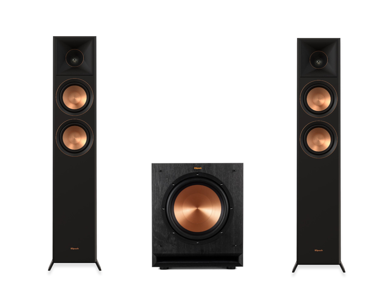 stereo speakers, floorstanding speakers, subwoofer, kupferne treiber, heimkino audio