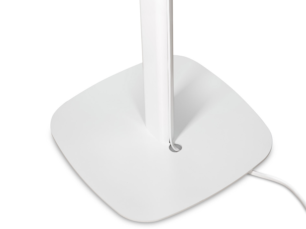 Lampensockel, weiße Basis, Metallsäule, Tischlampe, Netzstecker/Kabel