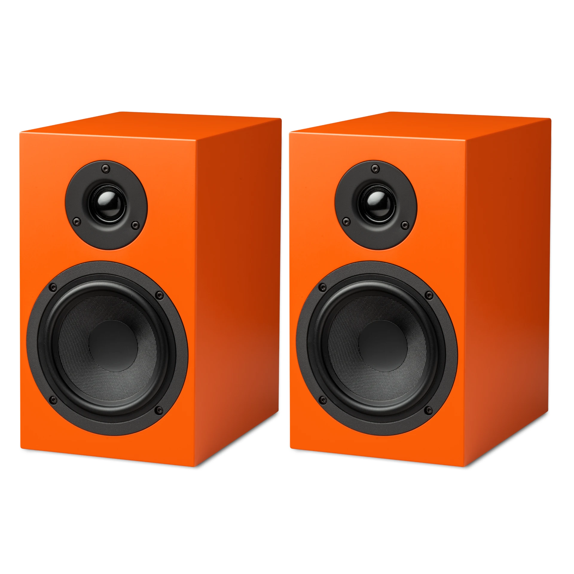 Lautsprecher, Stereo, Paar, Orange, Schwarz