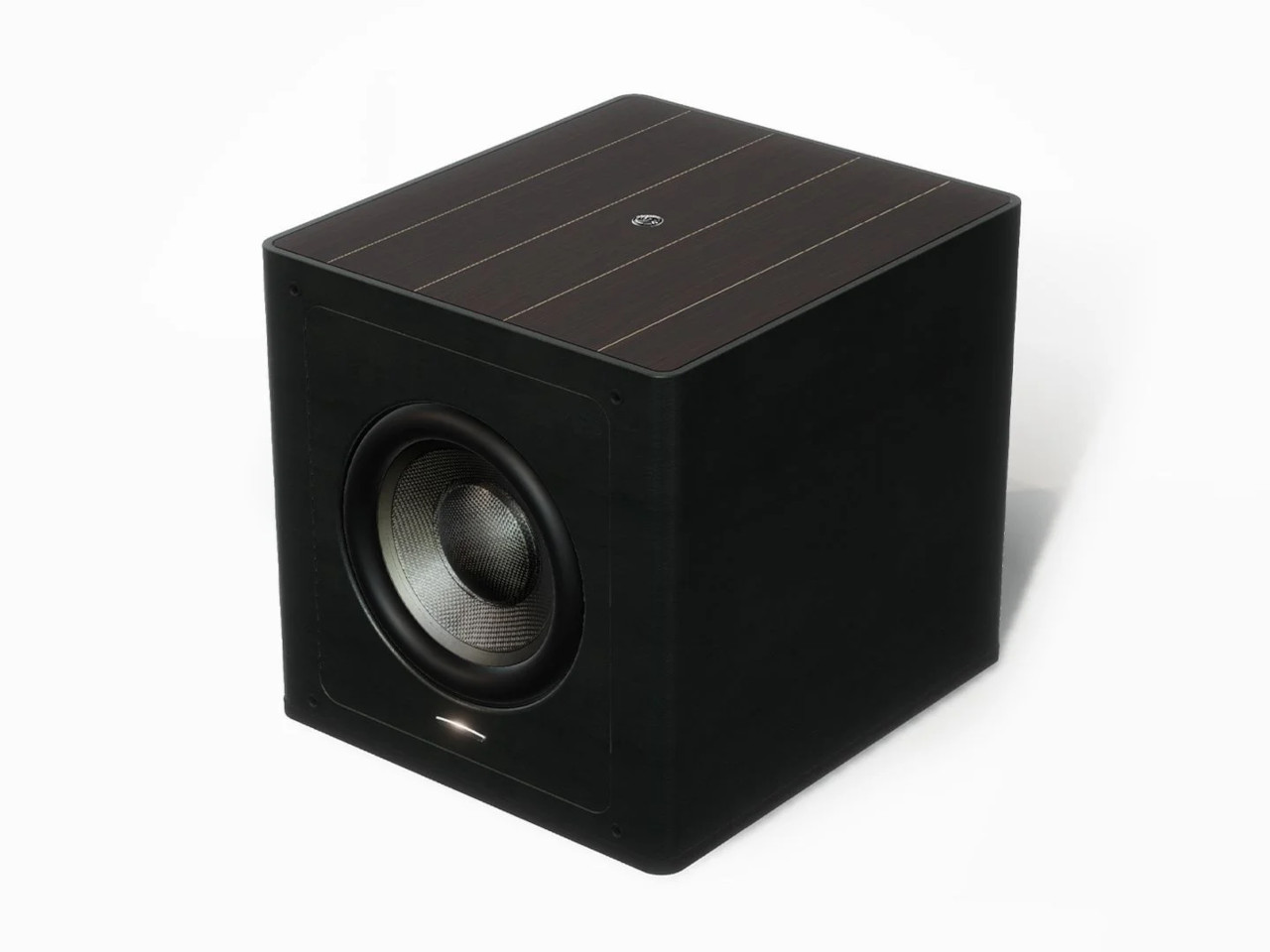 Subwoofer, Lautsprecher, Schwarz, Holzoberseite, Basslautsprecher