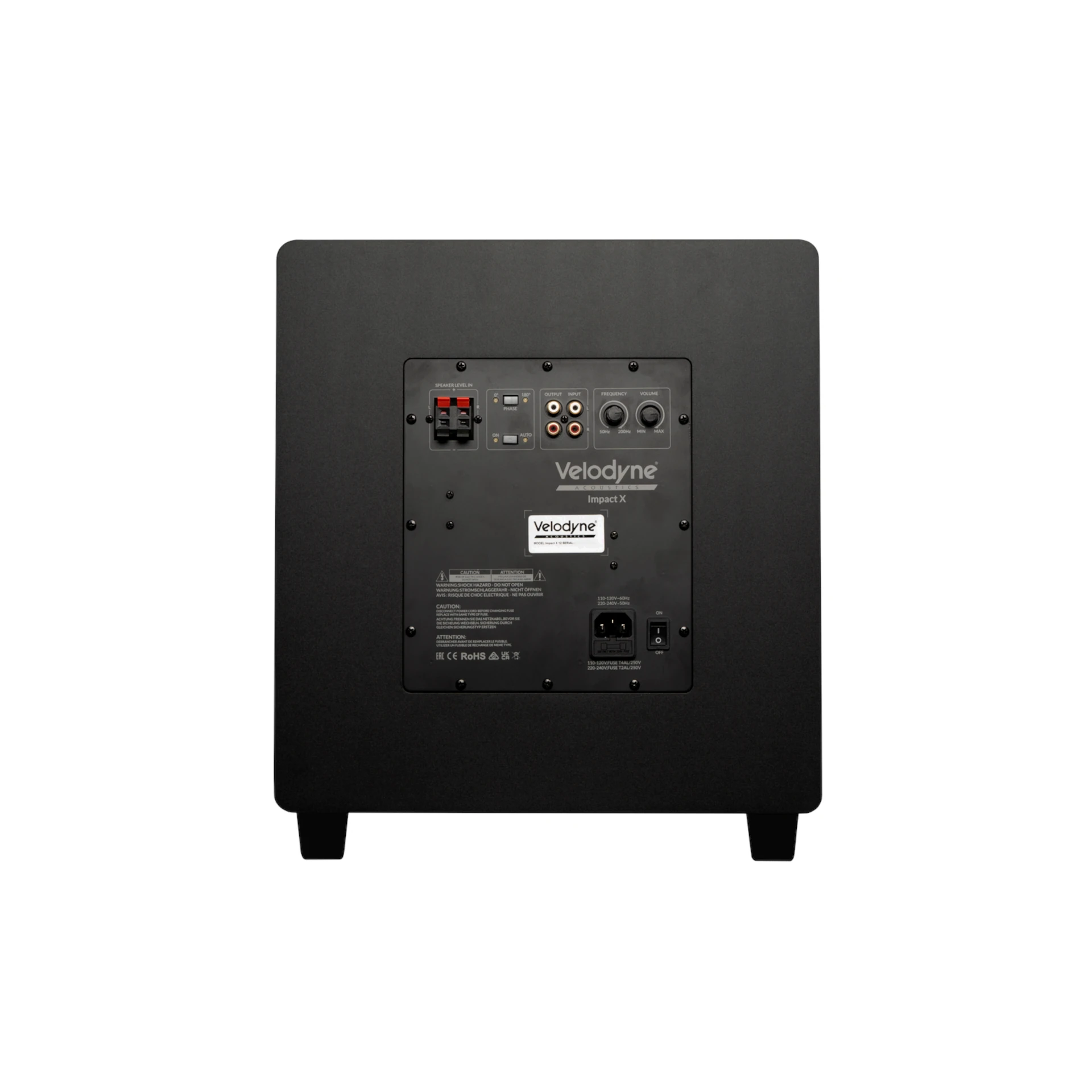 aktivlautsprecher, subwoofer, 28cm, rund, anschlüsse