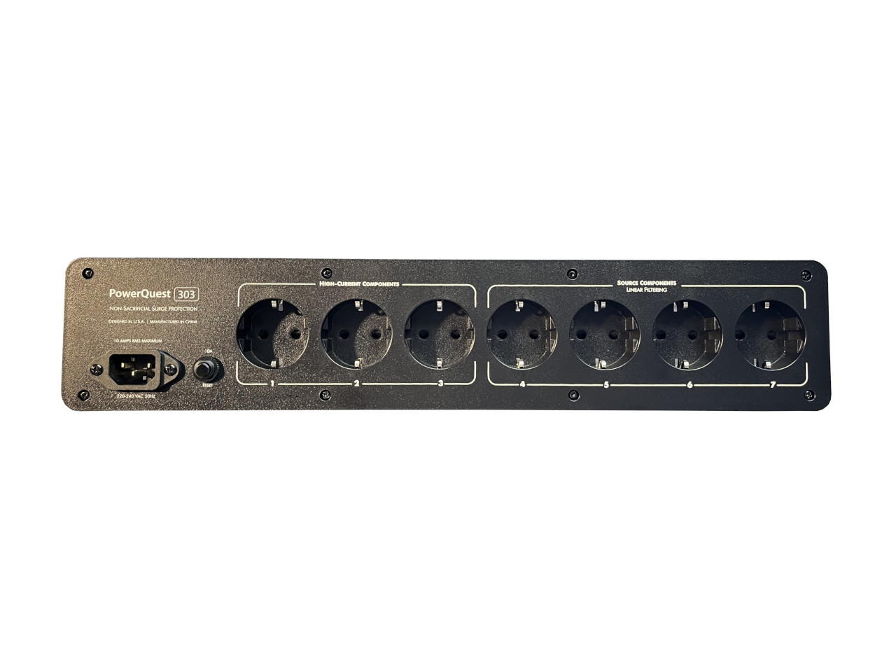 Power Strip, Schutzleiste, 8 Steckdosen, Rackmount, Industrielles Panel