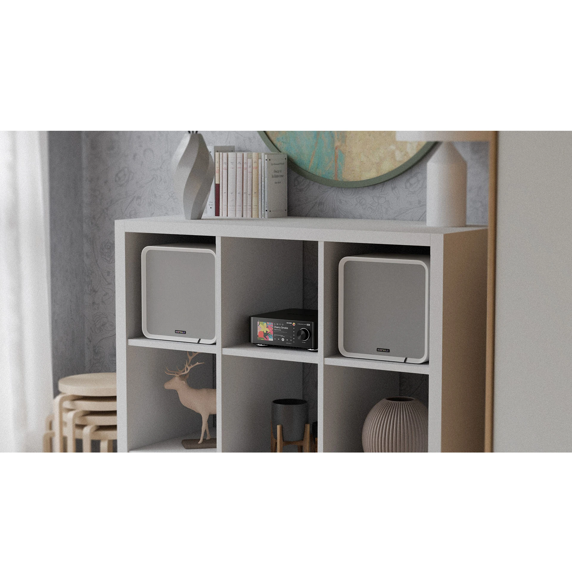 Regalwürfel, Säulenwürfel, Lautsprecher, Schallbox, Dekoration