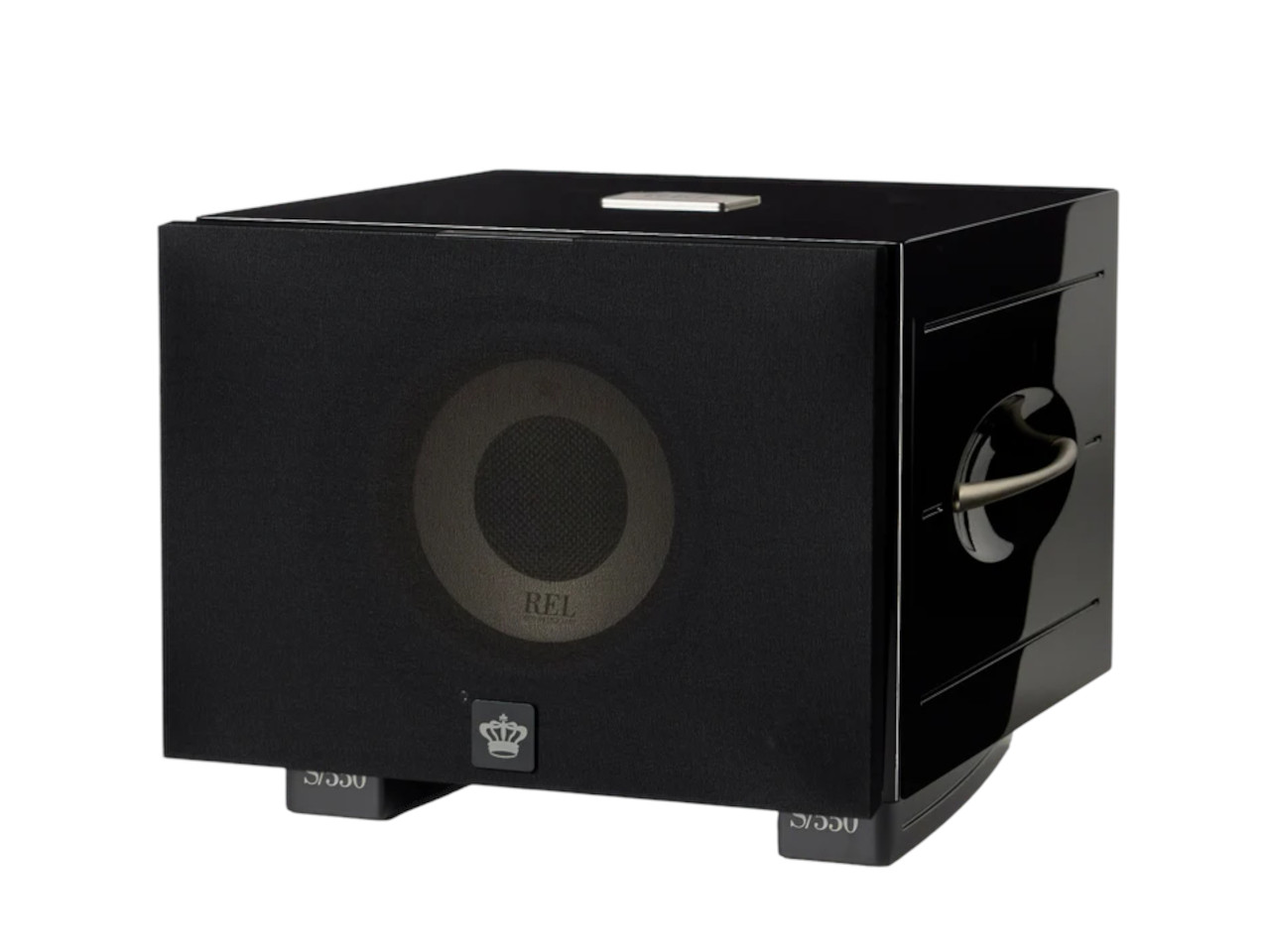 subwoofer, lautsprecher, schwarz, holz, glänzend