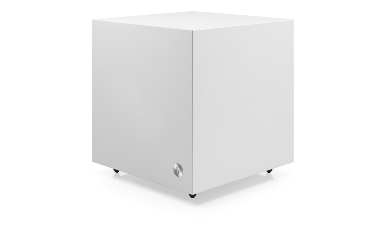 Hifi-Subwoofer, Subwoofer, Gehäuse, weiß, Stofffüsse