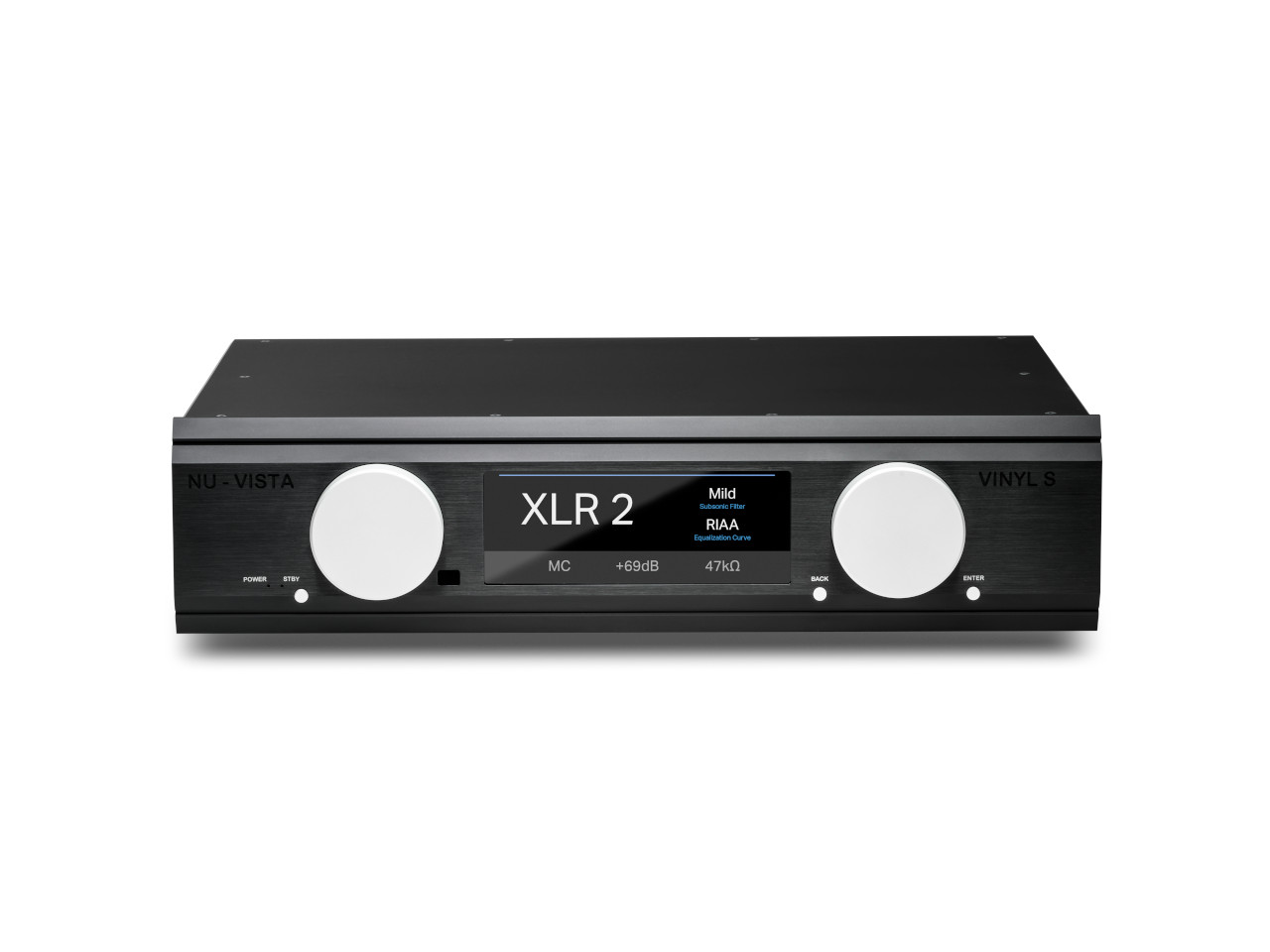 Hifi-Verstärker, Röhrenloser Verstärker, XLR 2, Display-Monitor, Schwarz