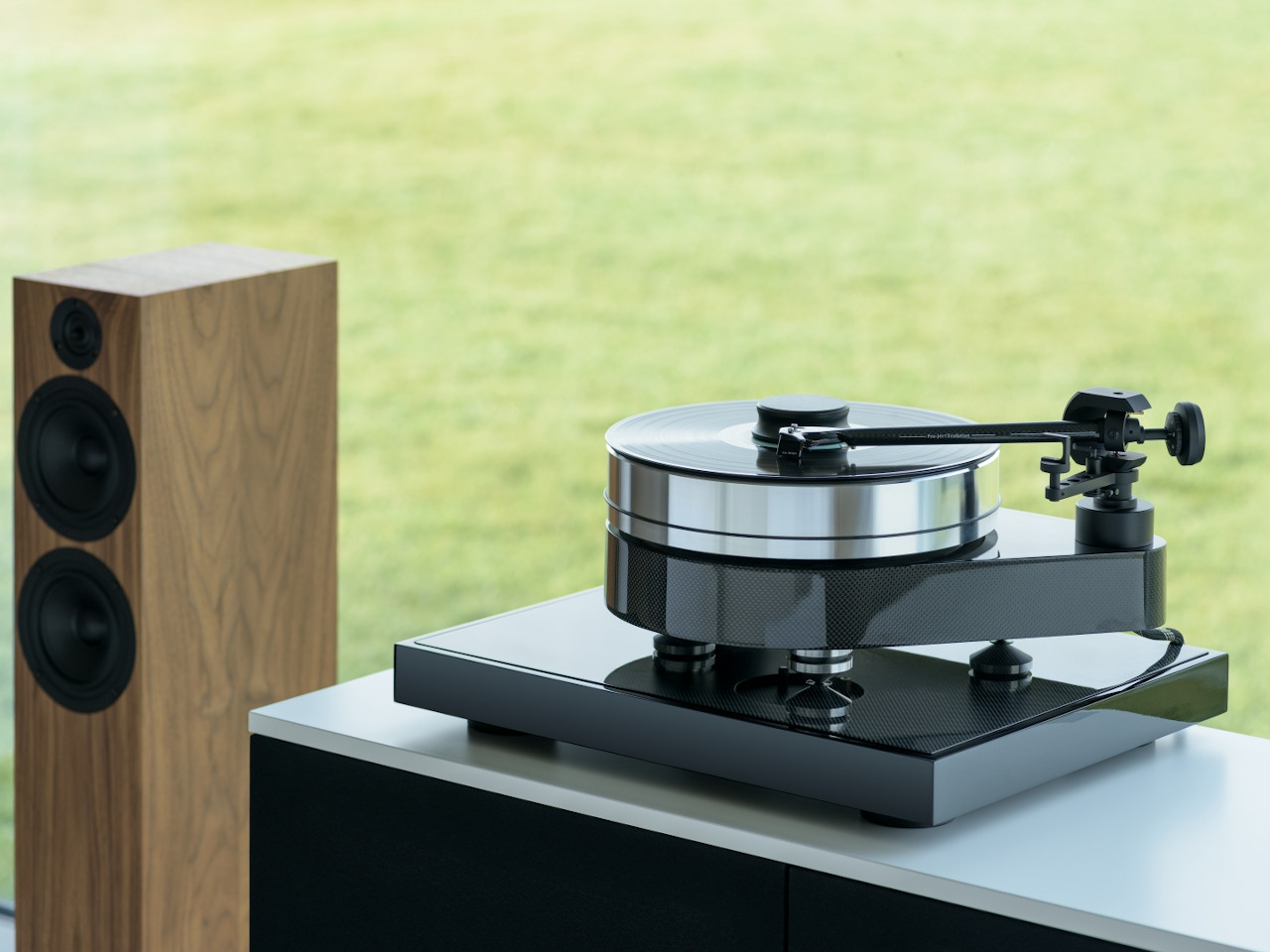 Plattenabspielgerät, Schallplatte, Hi-Fi, Lautsprecher, Kohlenstofffaser