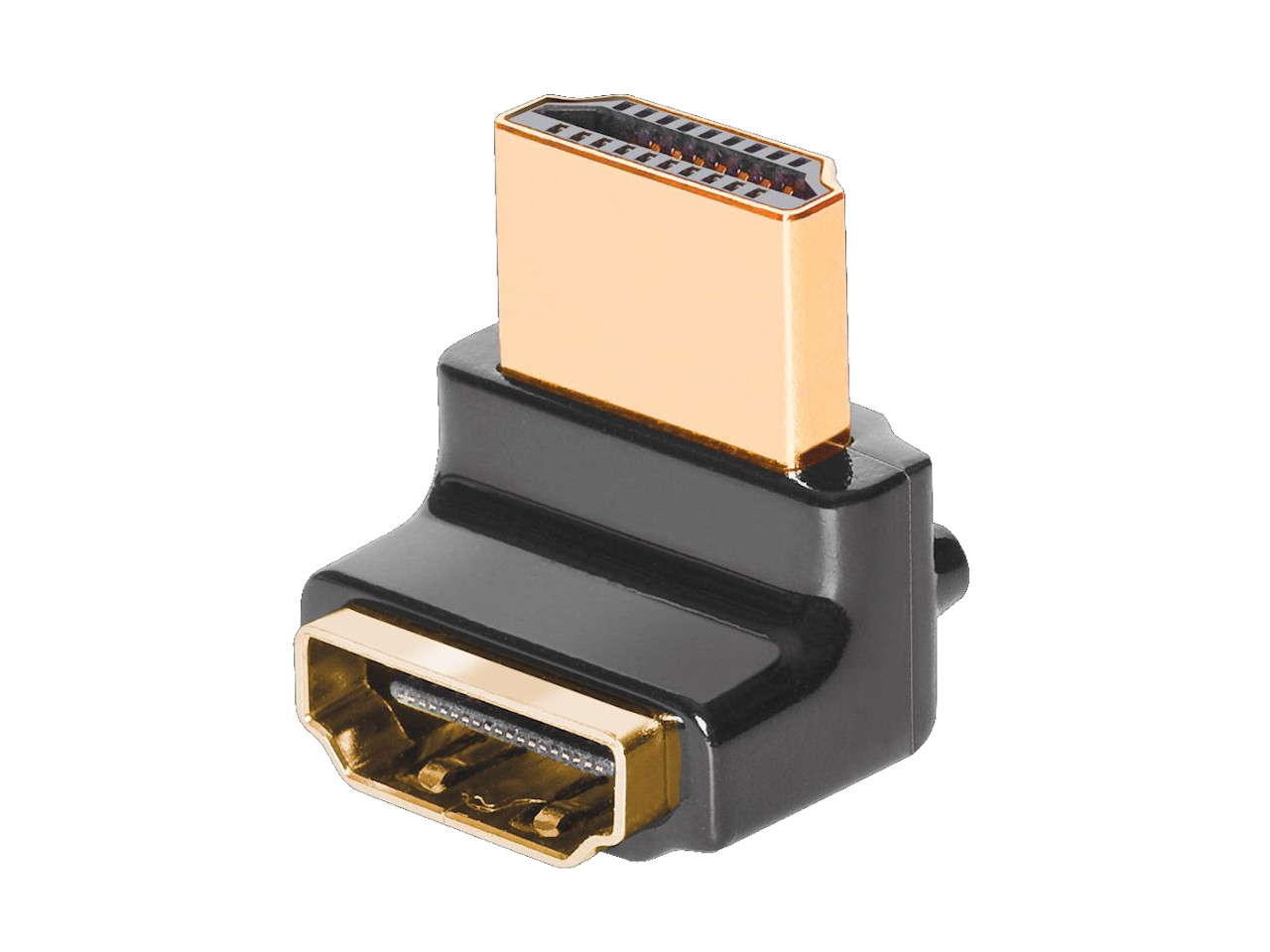 HDMI, Adapter, Right-angle, Gold, Connector