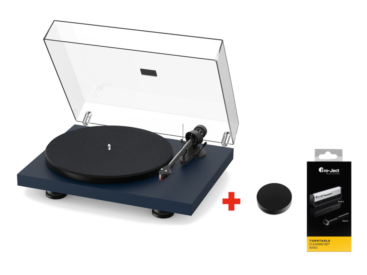 Turntable, Platte, Tonarm, Abdeckhaube, Reinigungsset