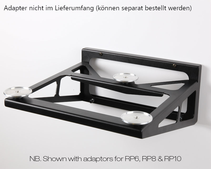 Wandhalter, Adapter, Metallrahmen, Schwarz, Gleiter