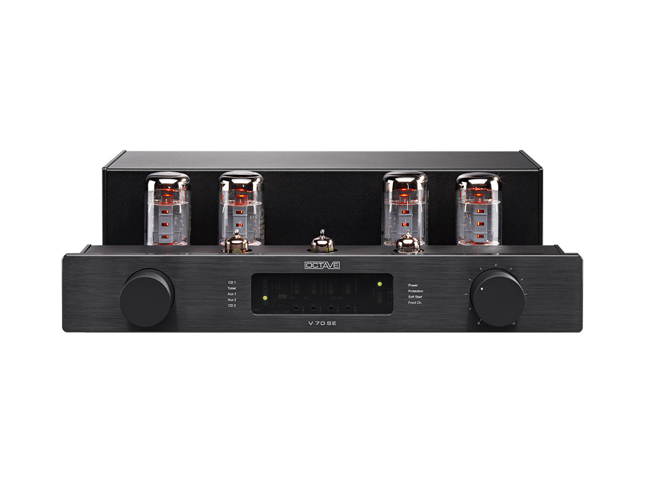 Röhren-Verstärker, V-Serie Verstärker, Vakuumröhren, Audioverstärker, Schwarzes Frontpanel