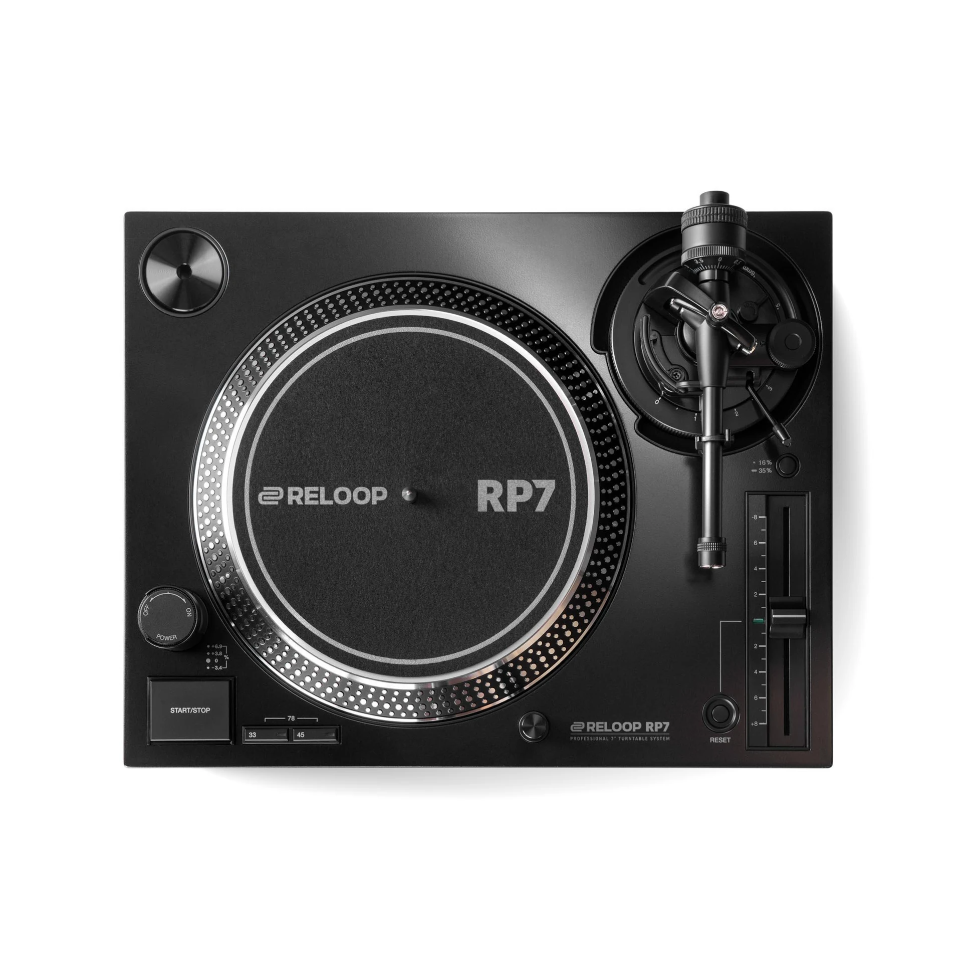 turntable, RP7, vinyl player, tonearm, slipmat edge