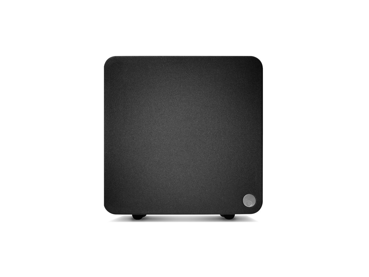 sprecher, subwoofer, schwarz, stoff, runderknopf
