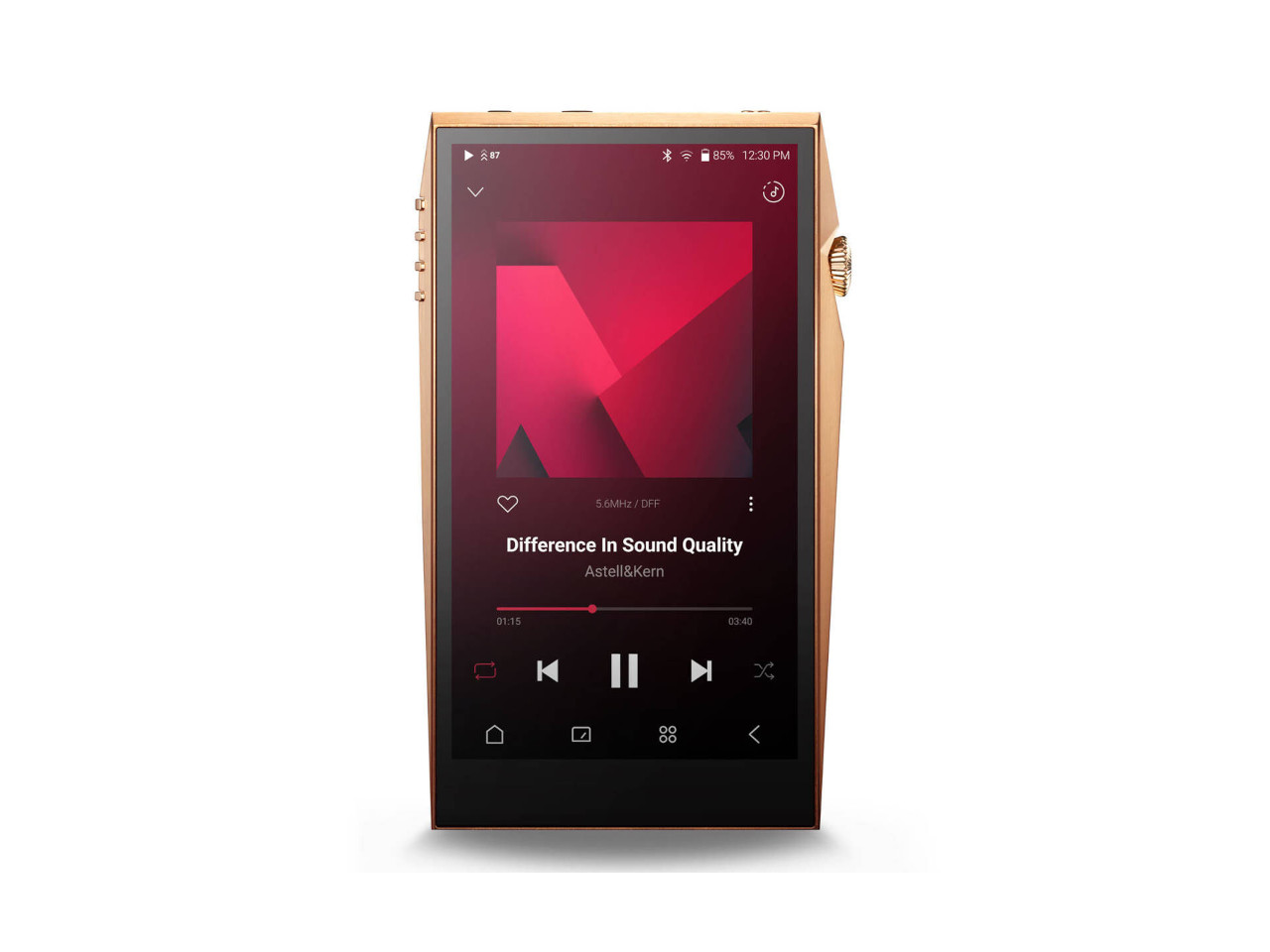 portabler Mediaplayer, Rosenholz/ Rose gold, digitale Anzeige, Touchscreen, Musikoplayer