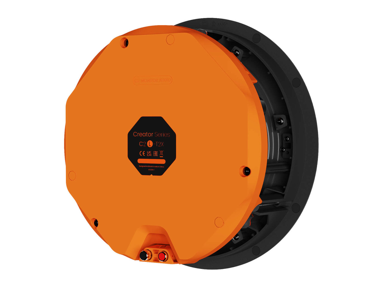 Verbindungsstück, Orangene Gehäuse, Runde Form, Trommel, Batterieeinheit