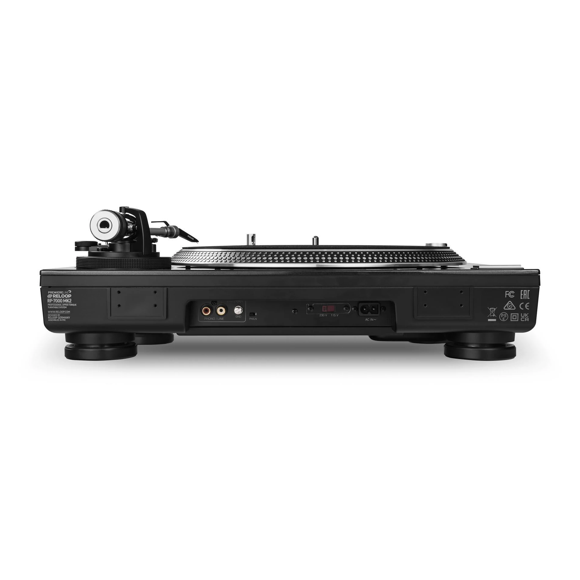 Plattenspieler, Vinyl-Player, DJ-Ausrüstung, schwarz, professionelle Audiogeräte