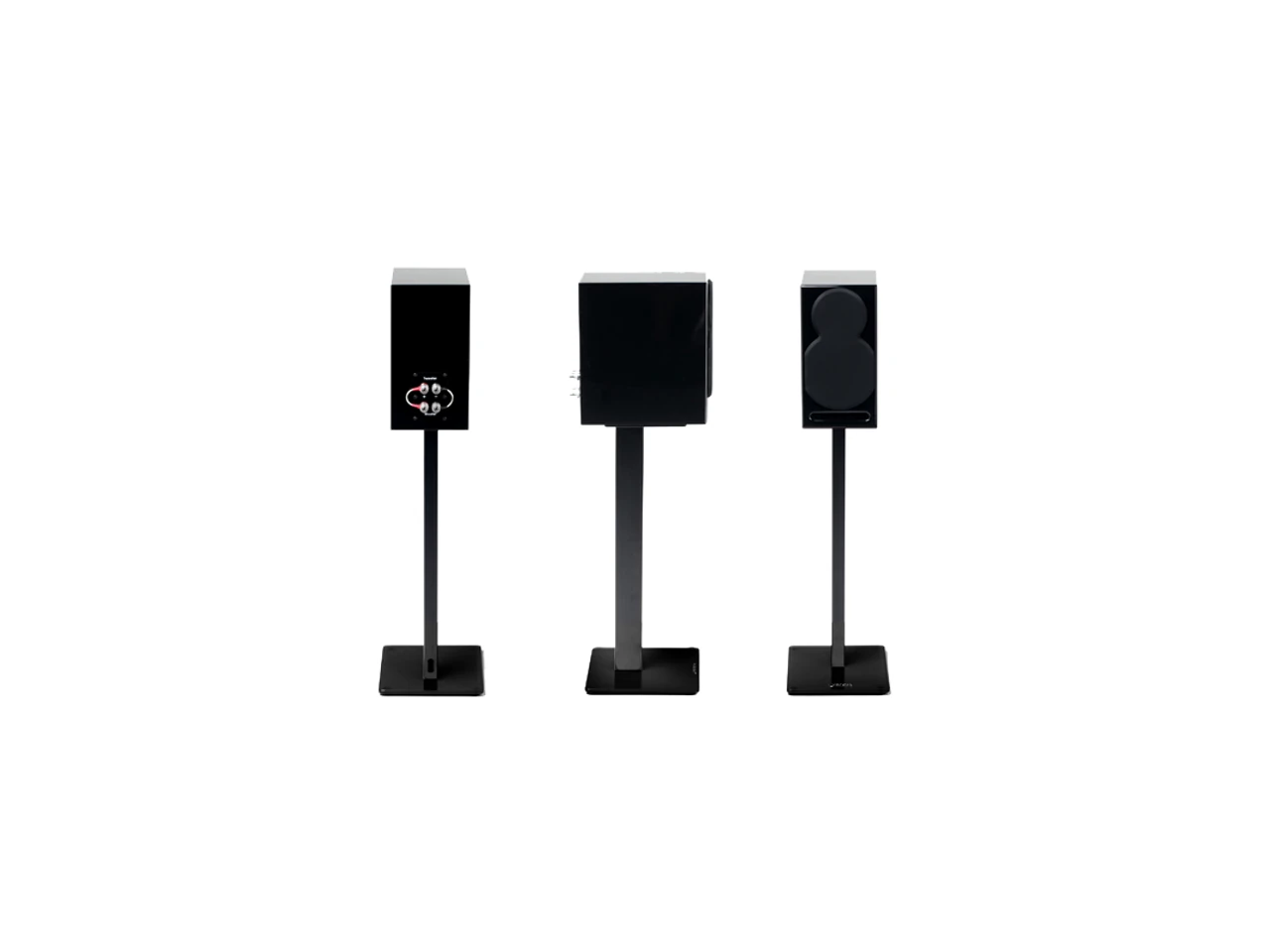 Lautsprecher, Satellitenlautsprecher, HiFi-System, Stative, Schwarz