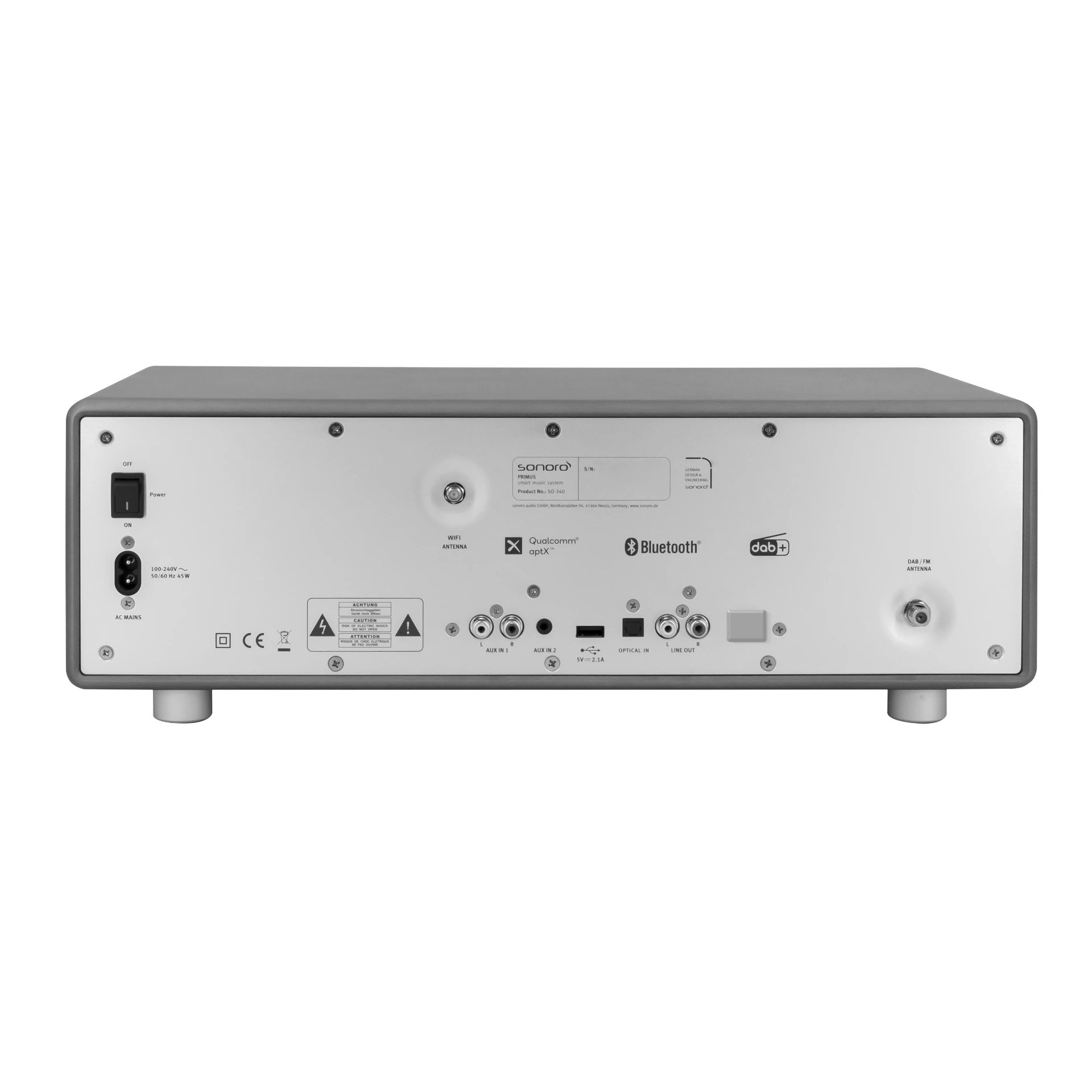 audioverstärker, rückseite, bluetooth, usb, antenne