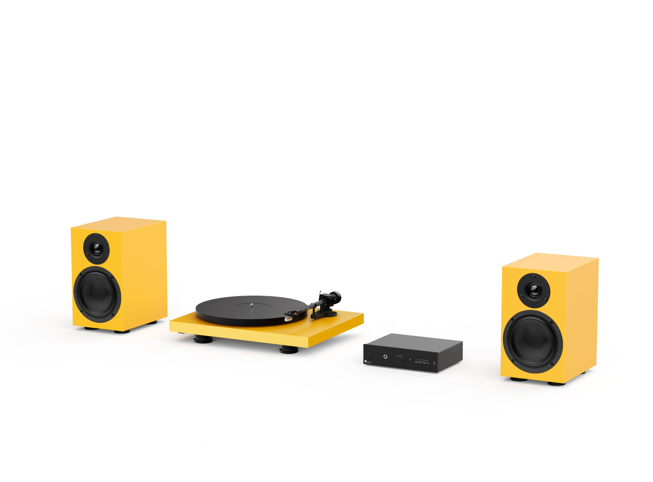 Plattenspieler, Lautsprecher, Gelb, Hi‑Fi, Audiosystem