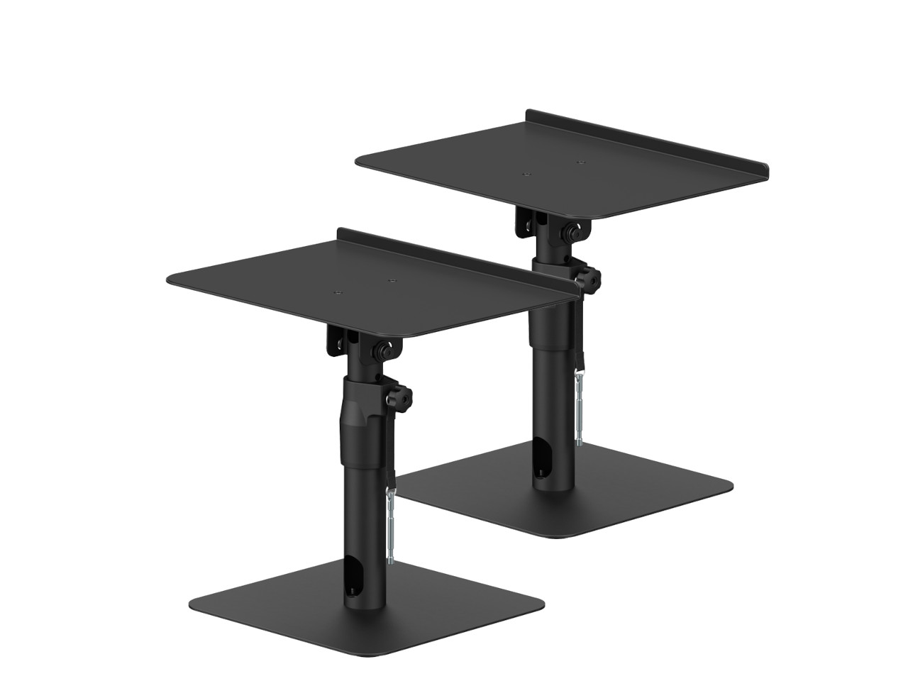 Laptoptisch, Verstellbarer Ständer, Doppelstufe, Erhöhter Plattform, Schwarzes Metall