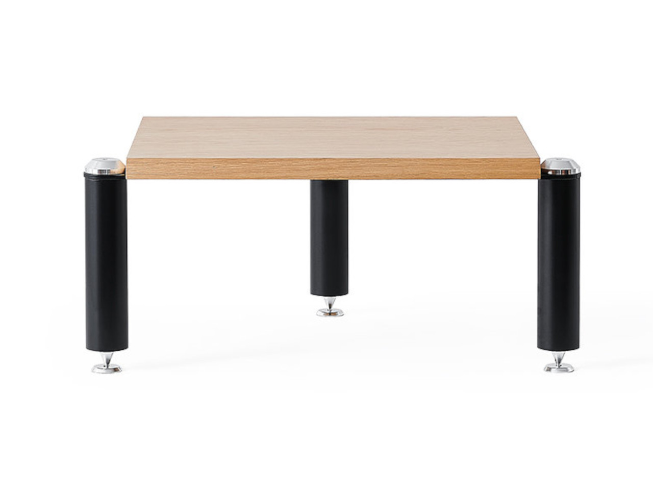 Steh- tisch, Beistelltisch, Holzplatte, Schwarze Beine, Metallfuß