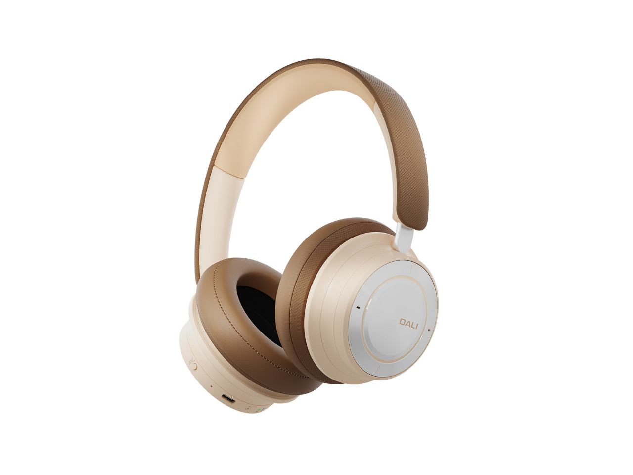 Kopfhörer, Over-Ear, Bluetooth, Beige, Lederoptik