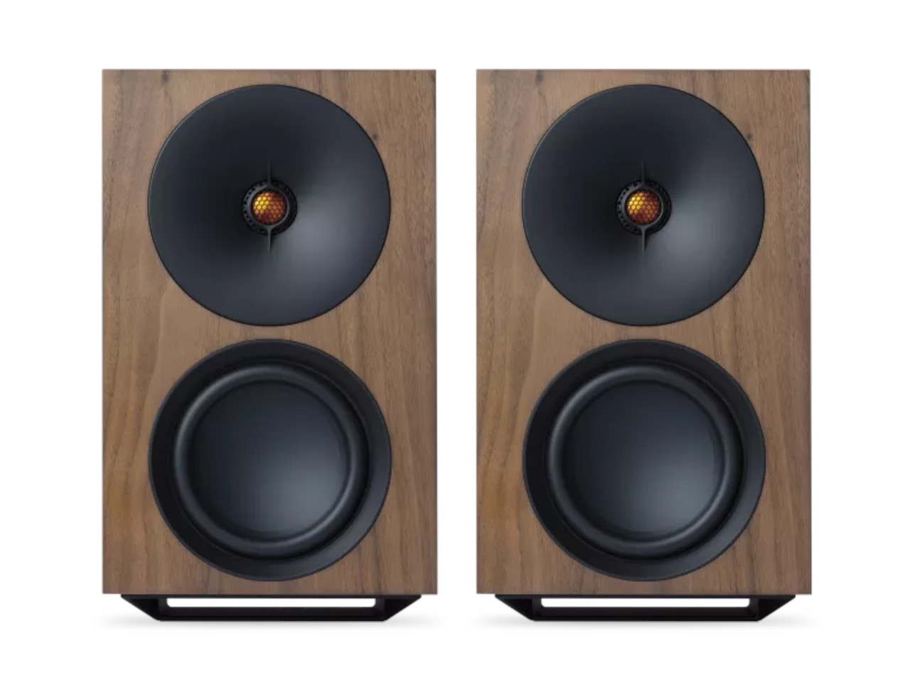 passive speaker, zweiweglautsprecher, holzgehäuse, schwarze-treiber, stereo-paar