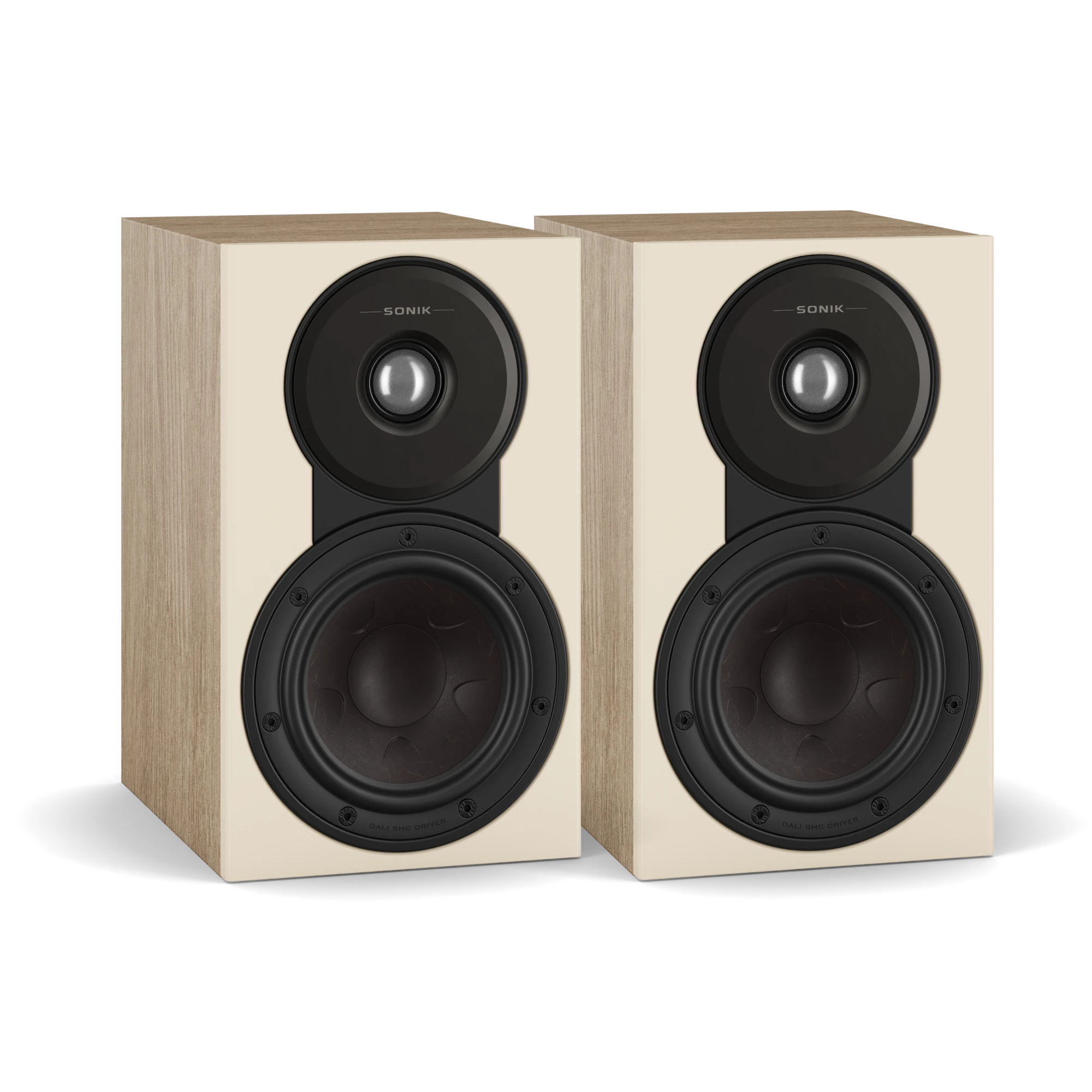 Stereolautsprecher, Holzgehäuse, Schwarzes Tieftöner-Design, Mittlerer Bass, Holzoptik Boxen