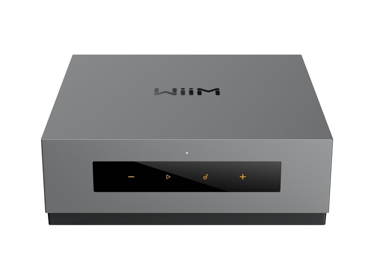 audiophile-Verstärker, Solid-State, silber-grau, Frontplatte, Bedienknöpfe