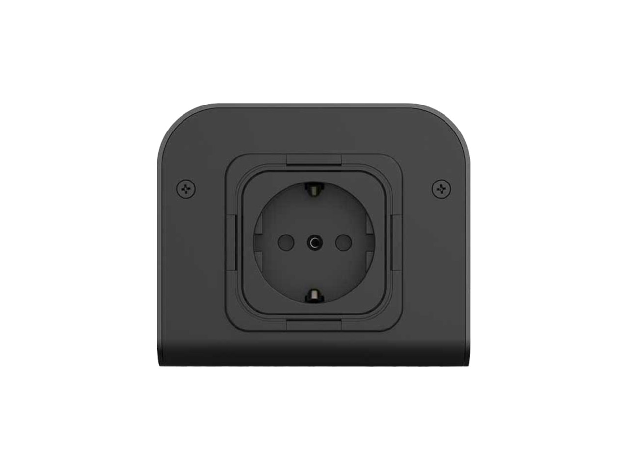 EU-Schuko Steckdose, Steckdosenadapter, Wandsteckdose, Schutzkontakt, Schwarz