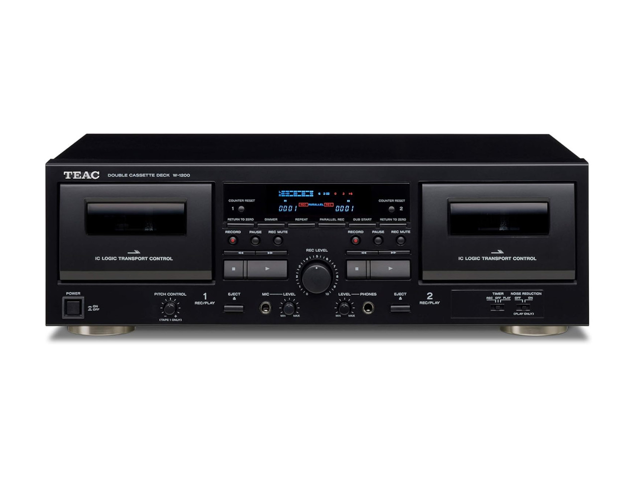 Kassettendeck, Stereoempfänger, analoges Audio, Doppel-Kassette, Bedienfeld