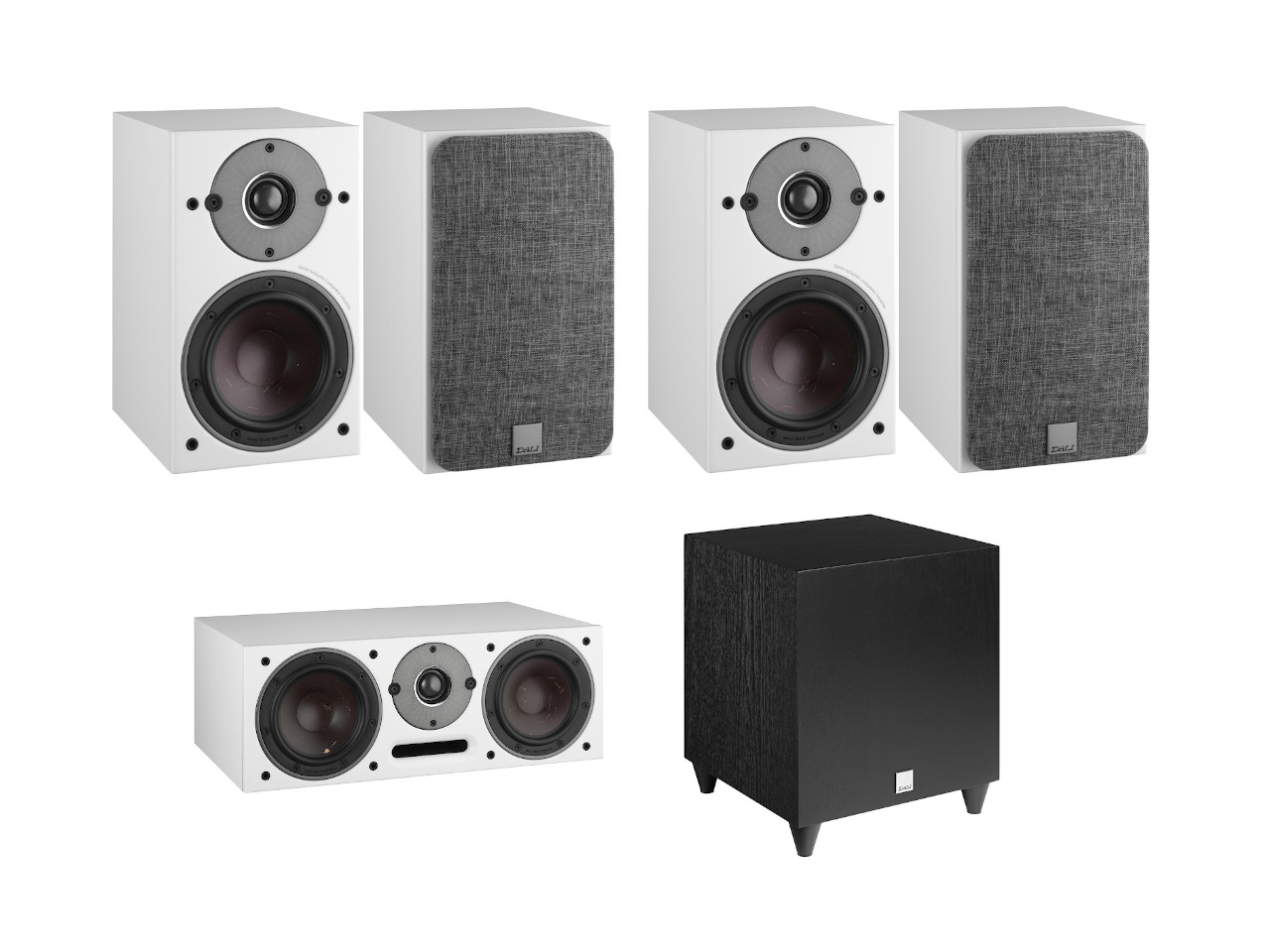 Lautsprecher, 3-Wege, Studiolautsprecher, Subwoofer, Satz mit Subwoofer