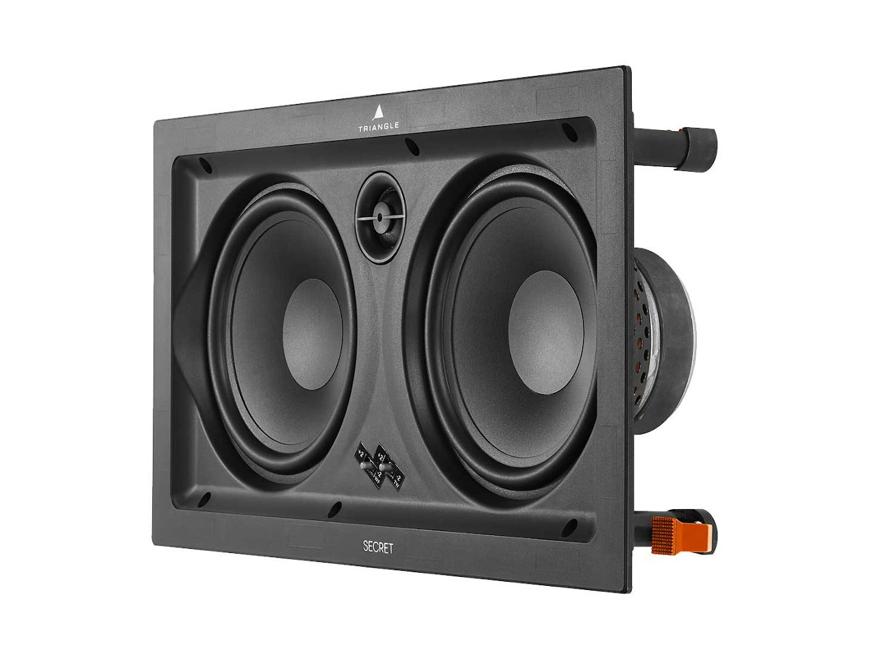 carsubwoofer, dual woofer, lautsprecher box, bass speaker, weiss?