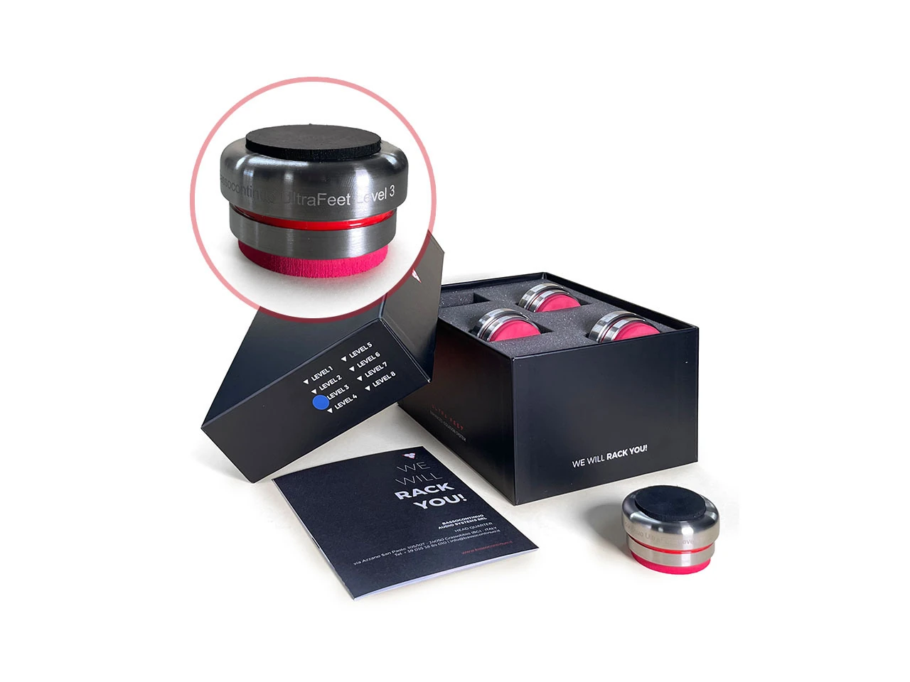 Makeup-Puder, Farbpulver, Kompaktes Set, Kunststoff-Container, Pink/Rot Akzent