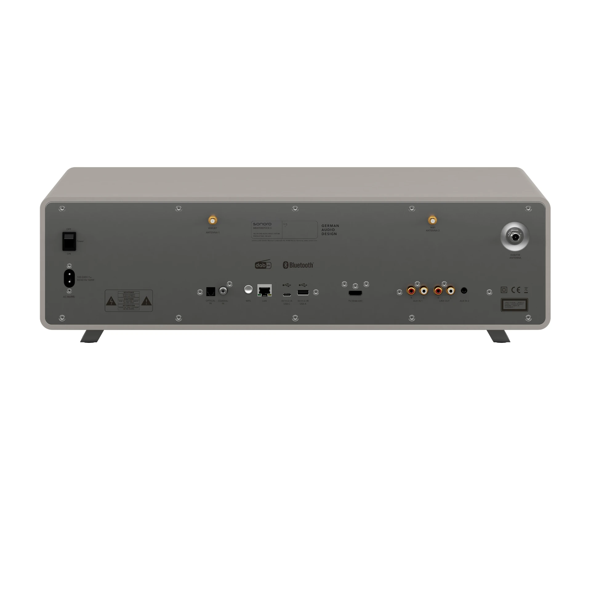 Verstärker, Rückseite, Bluetooth, Anschlüsse, Netzeingang