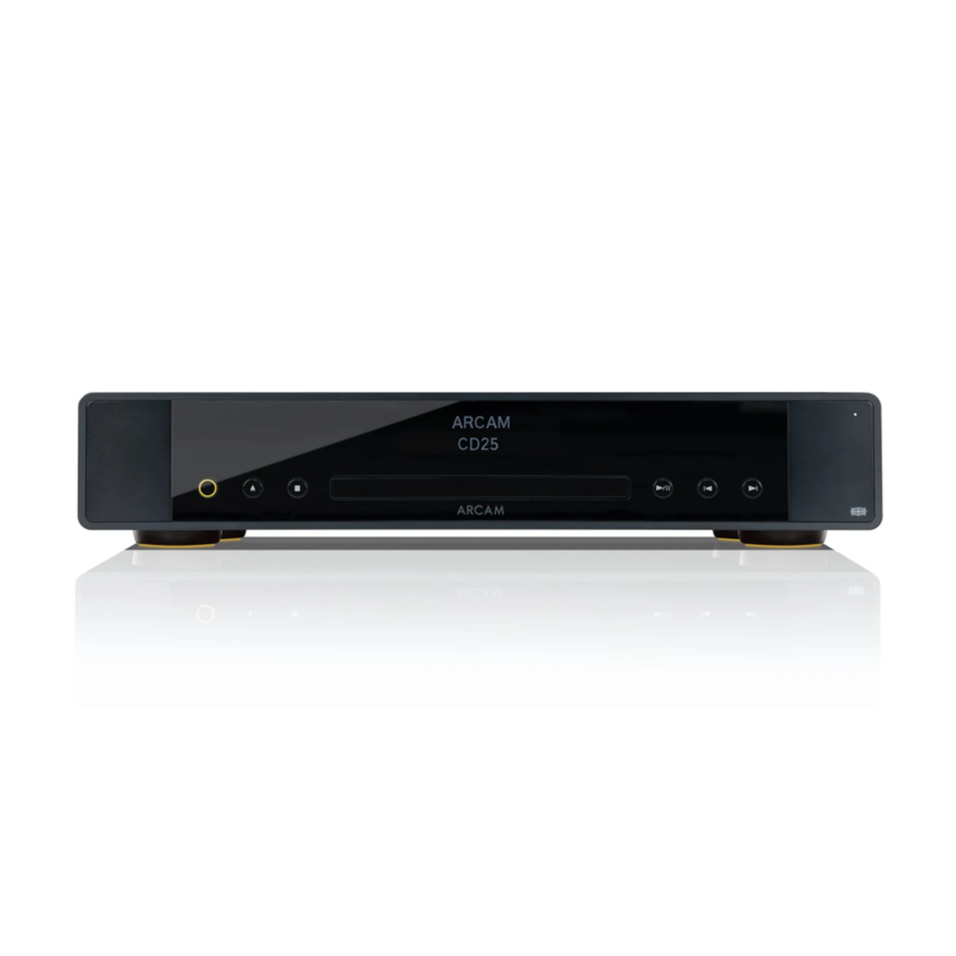 CD-Player, Hi-Fi-Audioplayer, schwarzes Gehäuse, Disc-Laufwerk, Frontbedienung