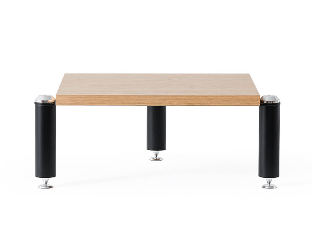 Low-Tisch, Couchtisch, Holzplatte, schwarze Beine, Metallfüße