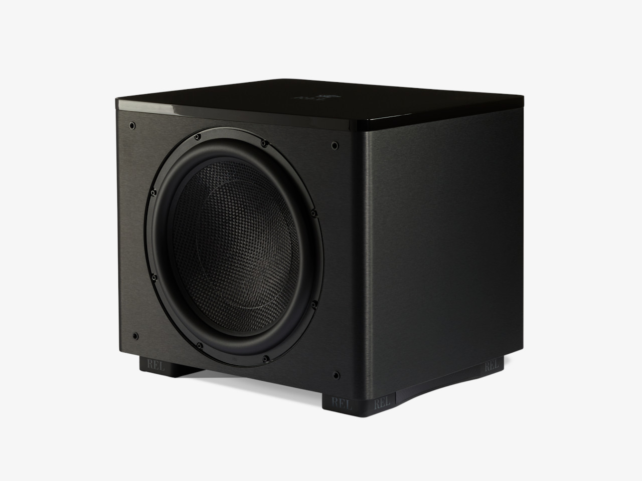Subwoofer, Lautsprecher, Portfolio-Subwoofer, Schwarzer Gehäuse, Frontaler Woofer