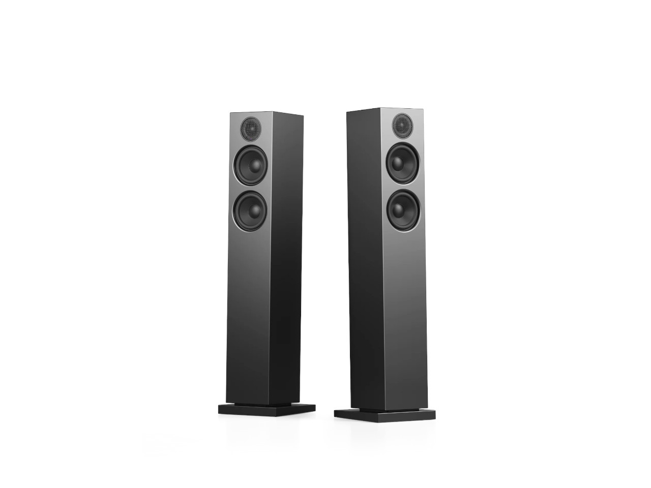 standlautsprecher, 2-wege, hifi, schwarz, freistehend