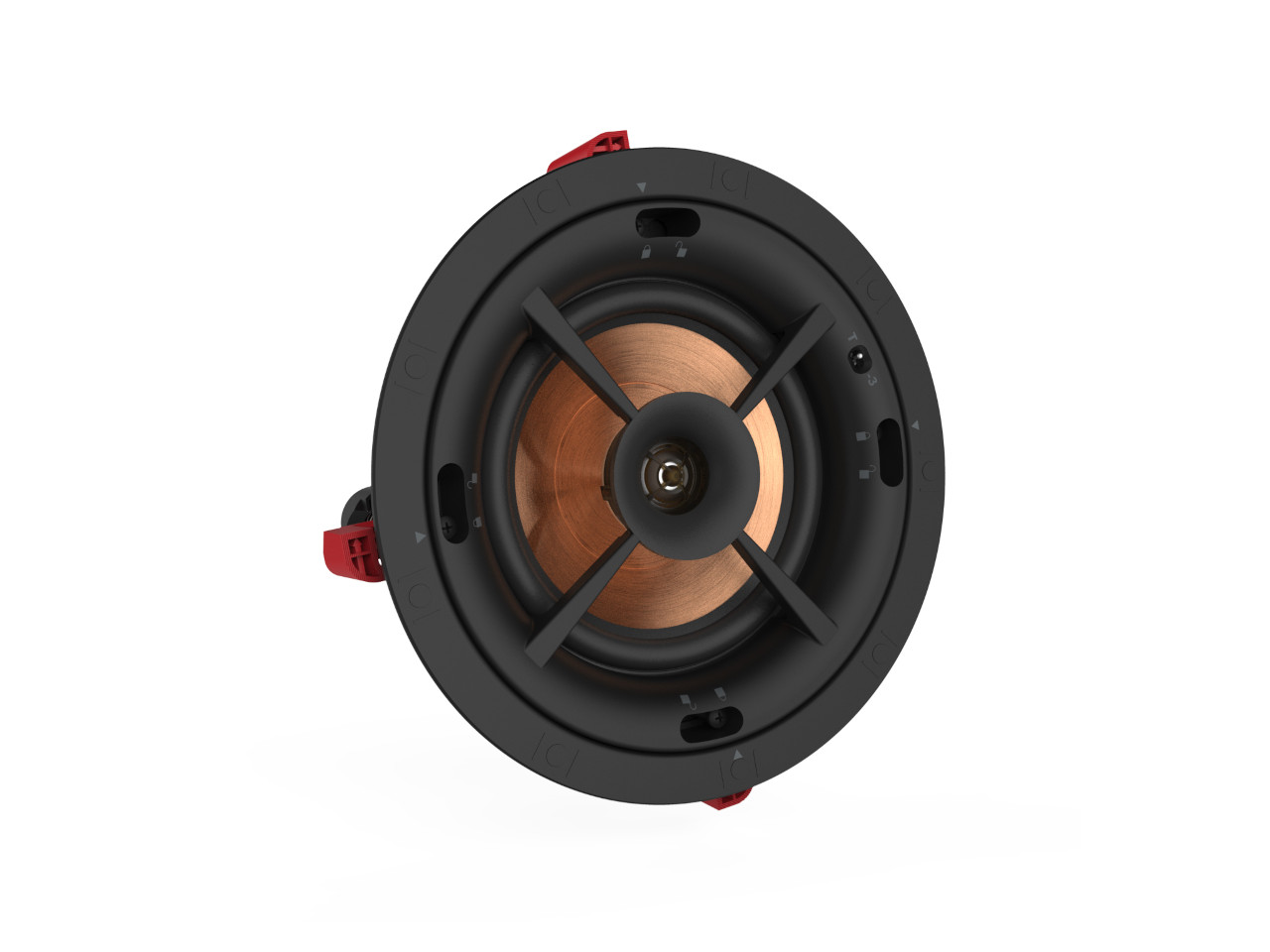 In-Ear-Lautsprecher, Woofer, Kupferwicklung, schwarzes Plastik, Montagerand