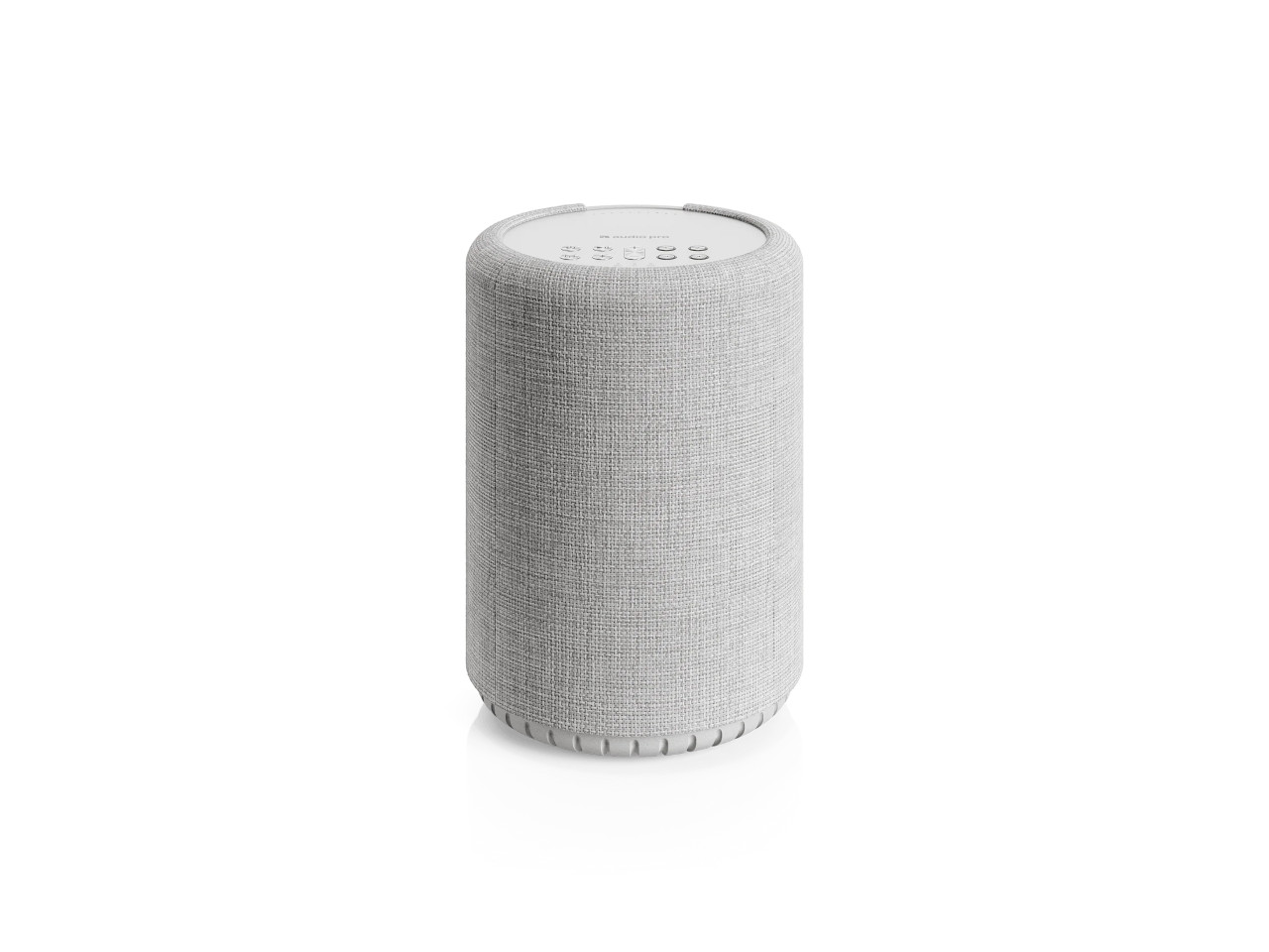 Smart Speaker, Stoffbezug, Grau, Zylindrisch, Topf Tasten
