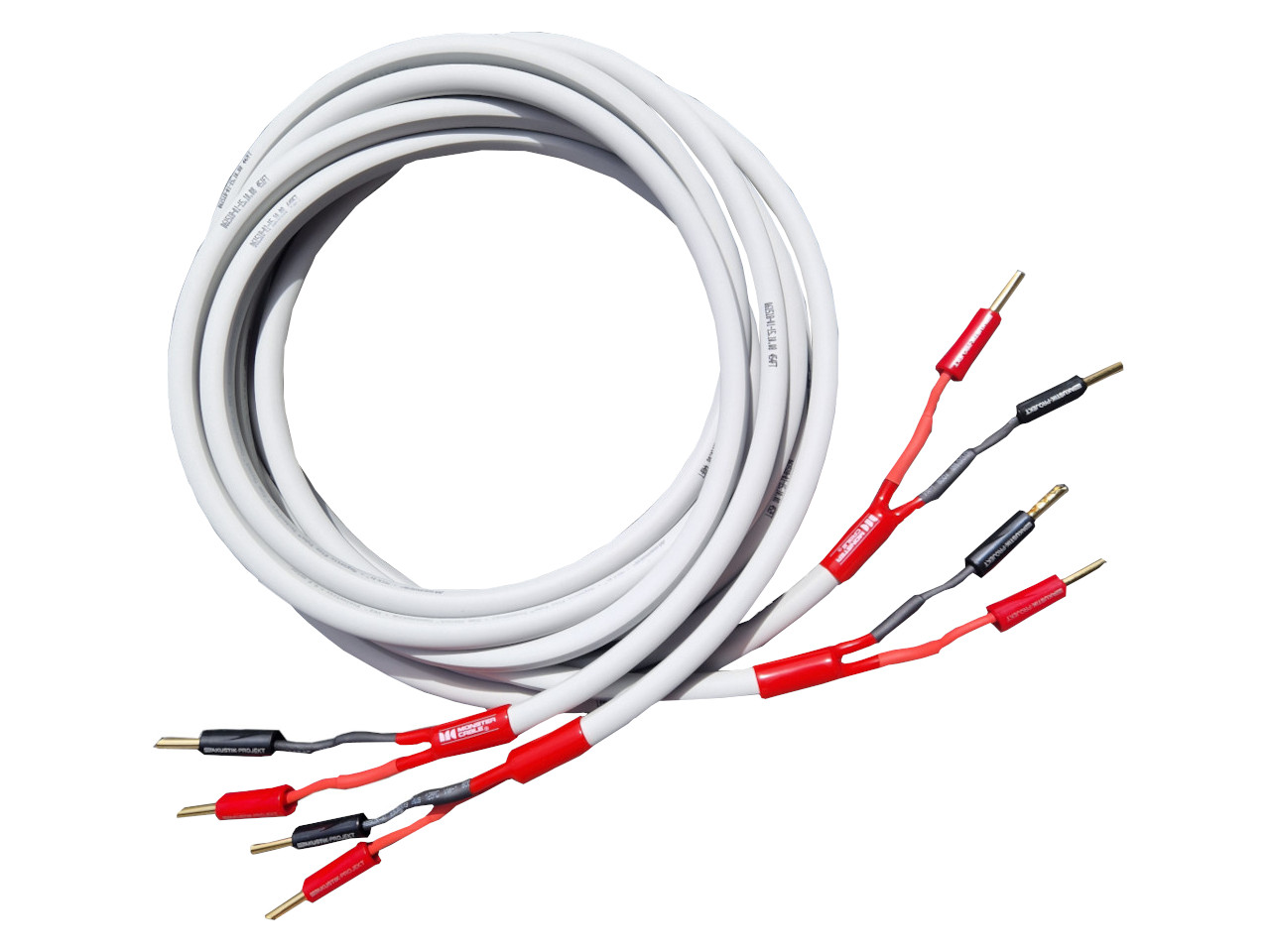 elektrisches Kabel, Messkabel, Bananenstecker, Spule, weißes Kabel