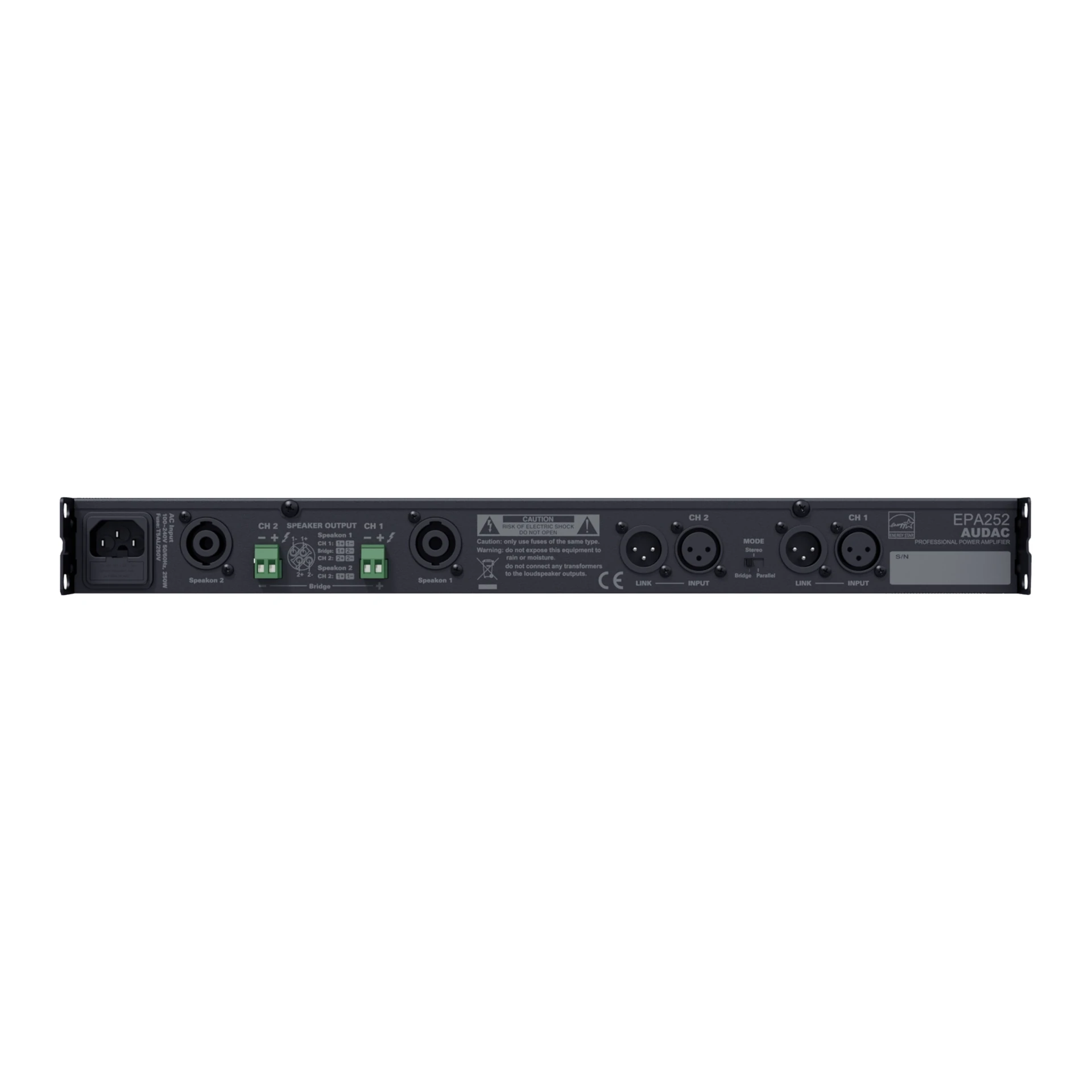 rackmount, Audio-Interface, professionell, Rückseite abgeschlossen, XLR-Eingänge