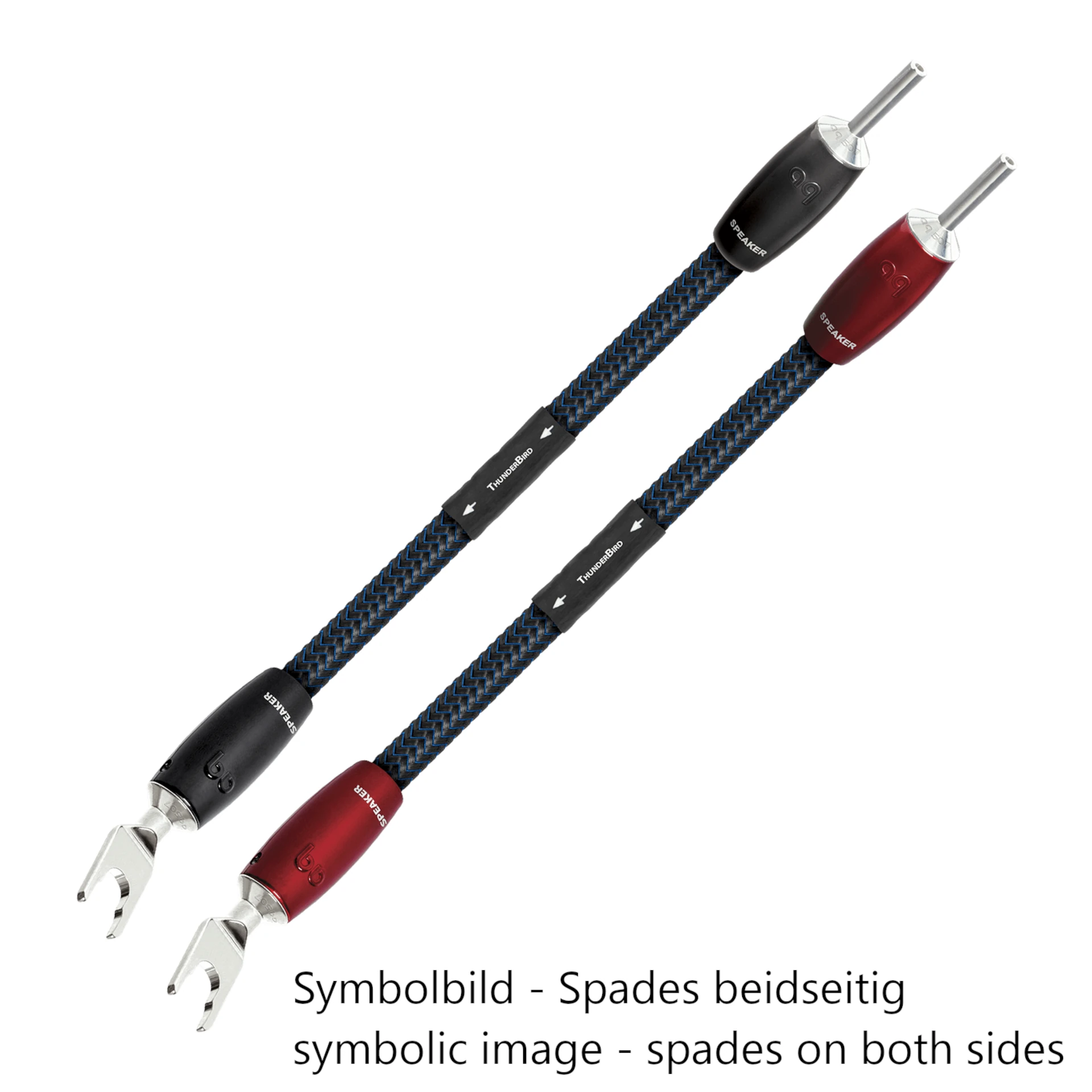 Audioquest Thunderbird BiWire Jumpers Spade Silver 20cm